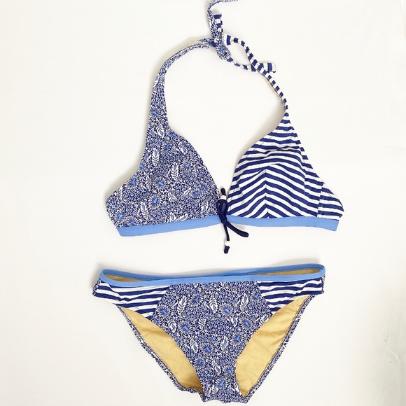 Other - NEW Vintage Underwire Top Blue Bikini